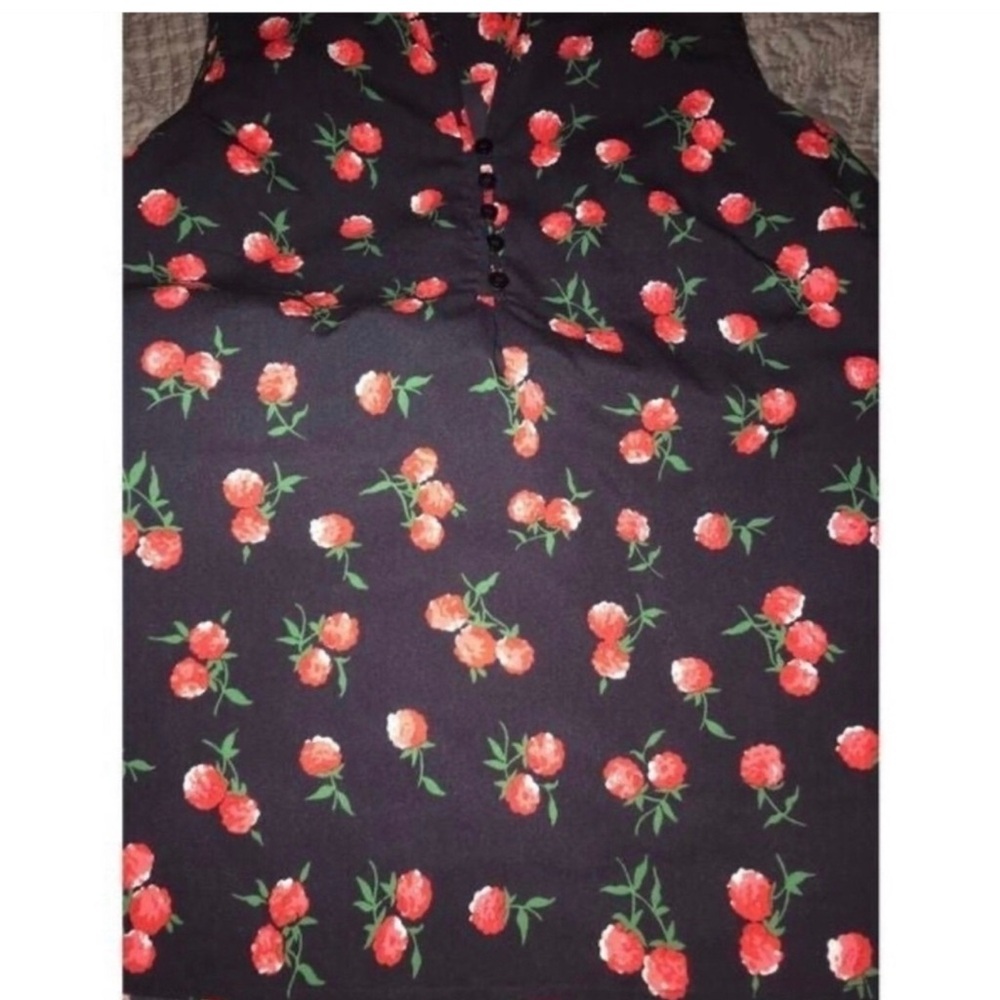Talbots Raspberry Print Sleeveless Blouse Size Small - Picture 5 of 7
